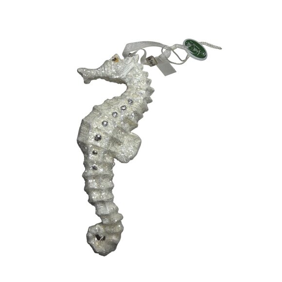 Pier One Other - Glitter Seahorse Ornament Sparkling White With Glitter Coastal Holiday 2012 Coll